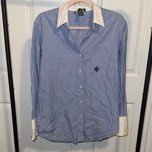 Ralph Lauren Blue and White Casual Shirt